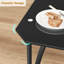 Ensemble de table de salle à manger moderne en verre noir 5 pièces - Meuble de cuisine peu encombrant avec chaises rembourrées - Design compact pour un coin appartement ou petit-déjeuner - Assemblage facile - Ensemble 1 + 4