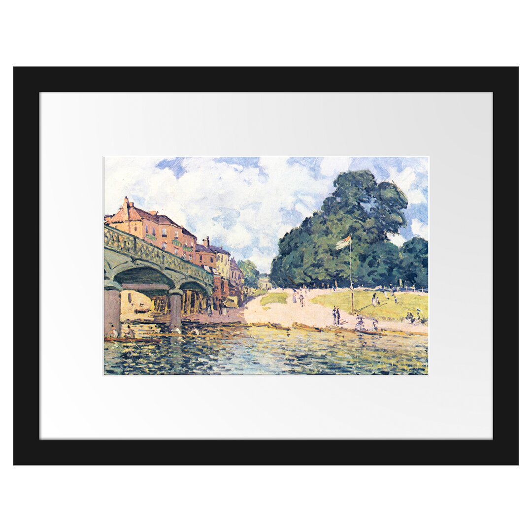 Gerahmter Kunstdruck Bridge at Hampton Court von Alfred Sisley