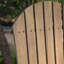 Bois naturel teinté de 2 avec siège haut et dossier à lattes pour patio intérieur et extérieur à finition confortable
