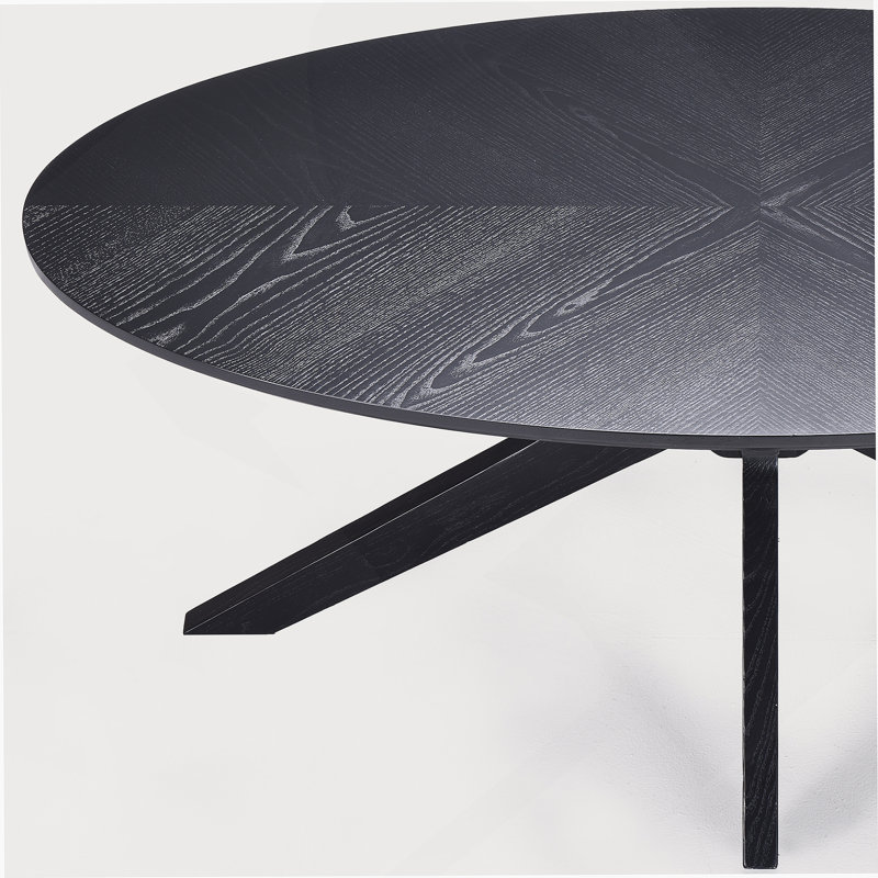 Table basse de bureau, table basse en bois de 47 po avec cadre en bois, table basse ovale pour le salon, la chambre à coucher, plateau de table et cadre noir de 47 po