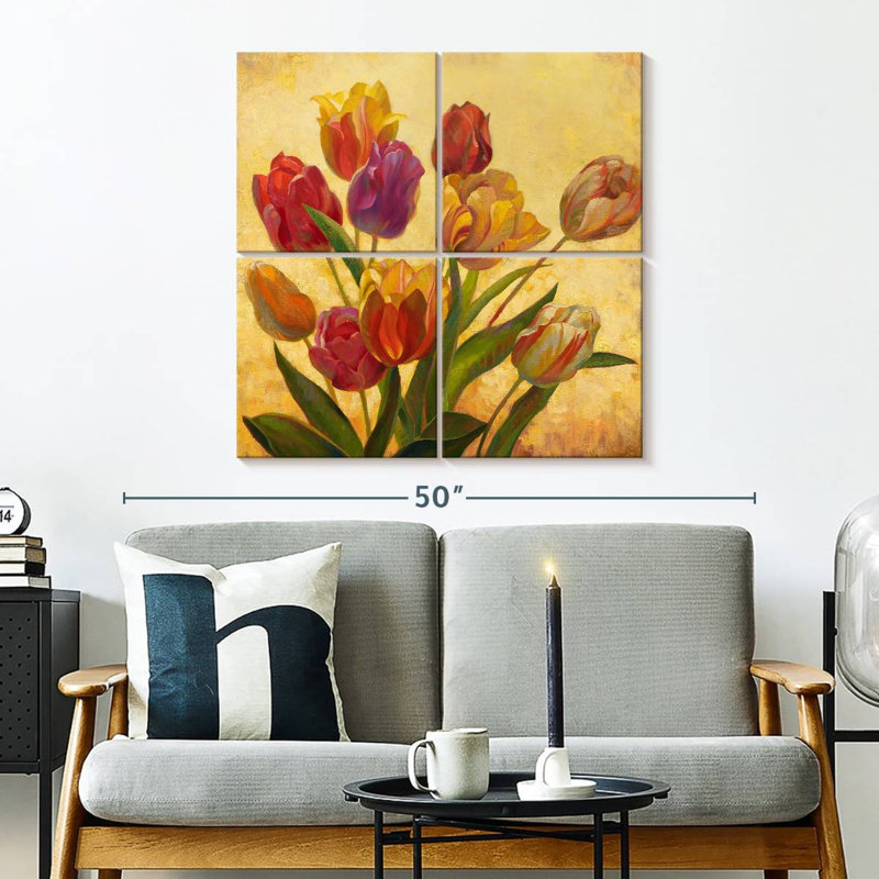 Harnek Romantic Tulip Bouquet, 32" H x 32" W