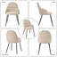 Antin Upholstered Dining Chair With Ergonomic Back And Metal Legs-1941778401