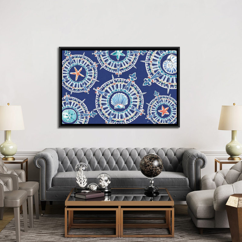 « maritime xiv », impression sur toile, H 18 po x l 26 po x P 1,5 po, Toile avec cadre noir, Pas de tapis