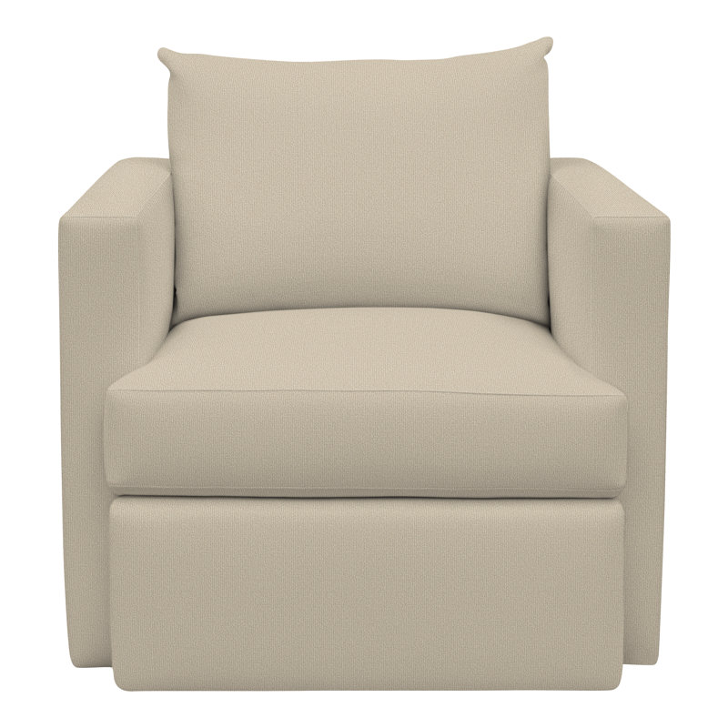 Emory Swivel Armchair, Tuck Linen