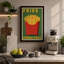 French Fries Diner Retro - Wrapped Canvas-1983347172-1983347170