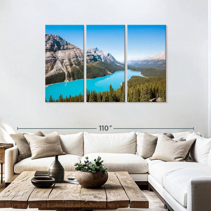 Alamar, aigue-marine, lac Peyto, H 48 po x l 74 po