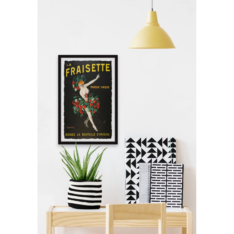 "La Fraisette", reproduction encadrée, H 36 po x l 24 po
