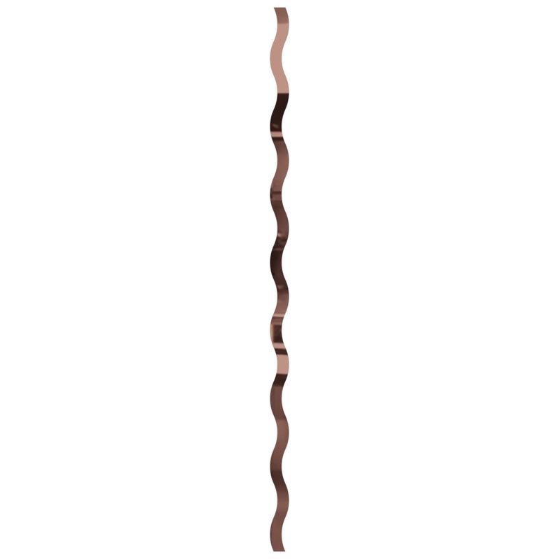 Brazos Adjustable Acrylic Decorative Slat Wall Panel Kit (22-Pack), 94" H x 3.25" W, Rose Gold