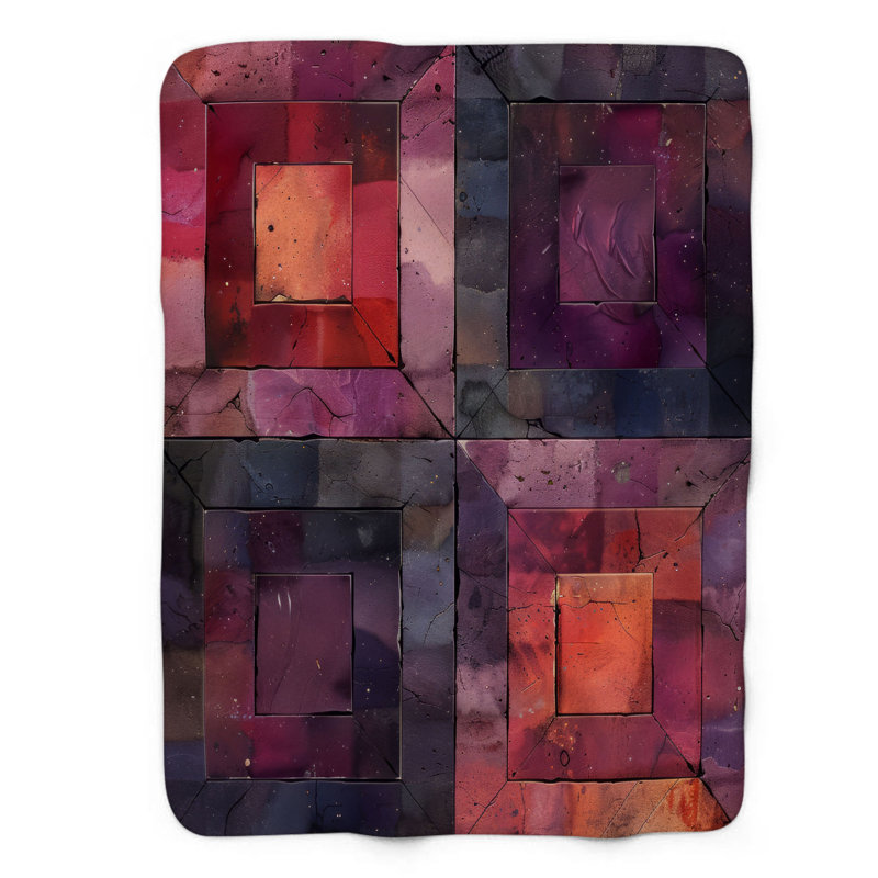 Mauve vieilli - couverture en sherpa de qualité supérieure 1 pièce, Lit simple
