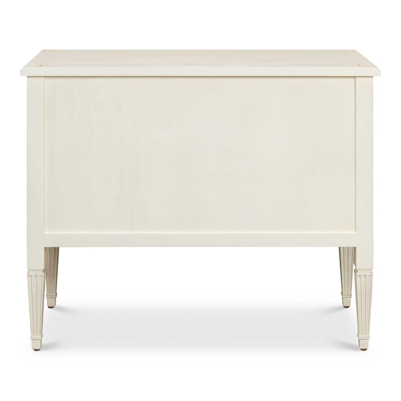 Antoinette Ivory 2-Drawer Traditional Walnut Dresser