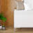 Wall - Mounted Storage Shelf With Hooks And Bench , Modern White Shoe Cabinet Thick Cushioned Seat. Helps Organize Entryway Stuff. Spacious Closed For Storing Bags Shoes. Secure Mount Anchor Holes In