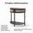 Unique Half Moon Design End Table with Sliding Rattan Door,Elegant Semi-circle Entryway Console Table with 2 Rattan Storage Cabinet and Bottom Shelf for Living room, Bedroom, Study, Hallway-433331140