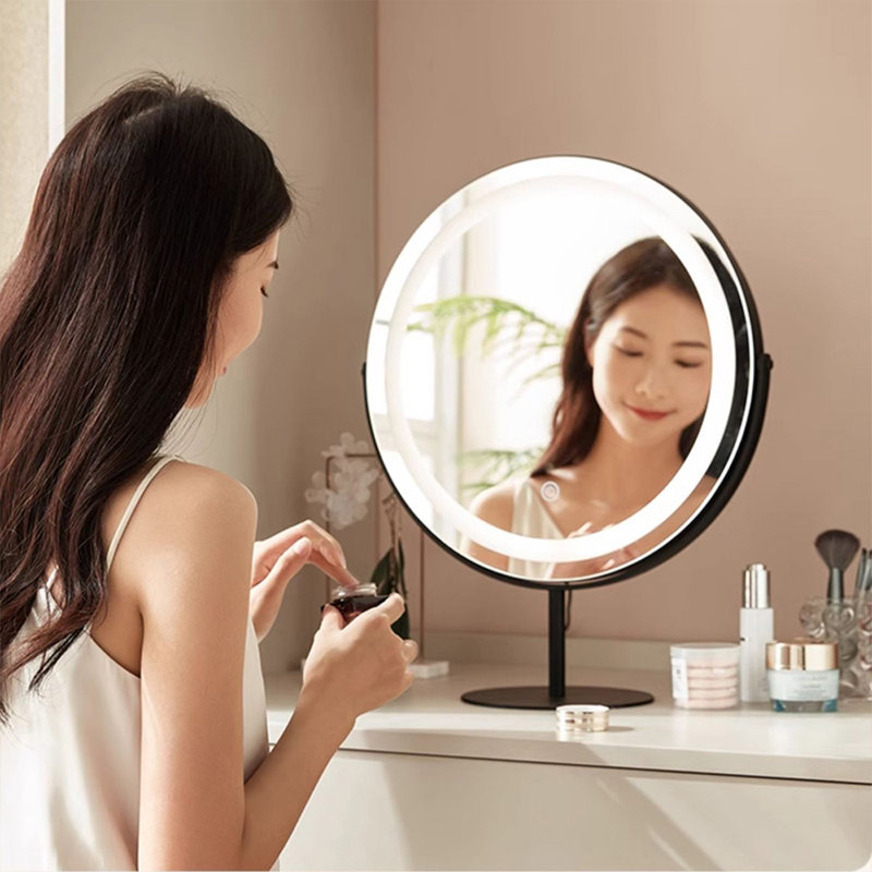 Coiffeuse avec miroir lumineux, 3 tiroirs