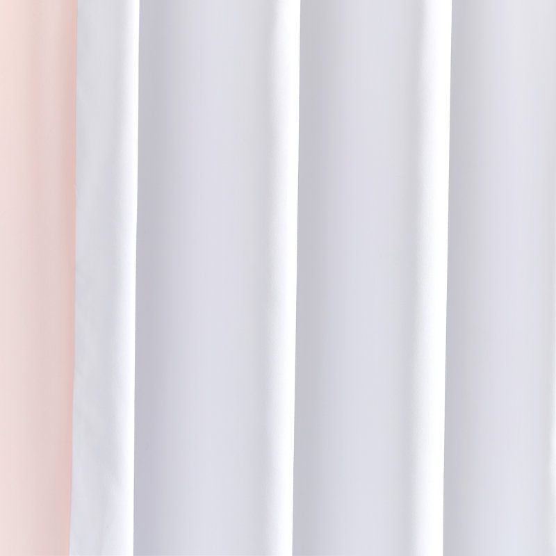 Shower Curtain, White/Pink