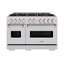 ZLINE 48" Classic Double Oven Gas Range in Stainless Steel with 8 Brass Burners-682624148