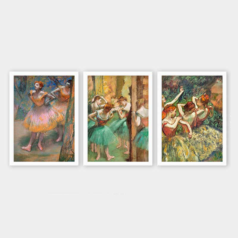 Superbe ensemble de peintures décoratives encadrées (3 pièces) de 21,7 po x 29,5 po chacune | Cadre 100% bois avec polystyrène de 0,8 pouce | Impression numérique UV | Parfait pour la décoration murale de salon, de bureau et de galerie