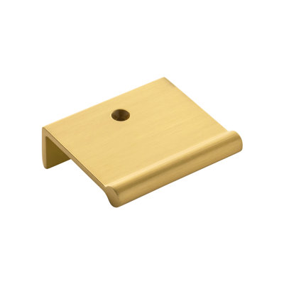 Poignée à lèvres et à doigts Bijou Cinch - Laiton doré brossé de centre à centre de 1-1 / 2 po - Quincaillerie transitionnelle pour tiroirs et armoires