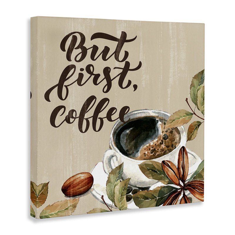 «Rustic But First Coffee Canvas», conception de Kim Allen, H 36 po x l 36 po