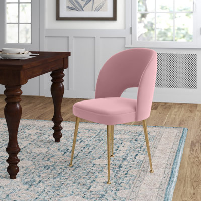Chaise en velours Rizo Cognac