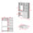 Multifunctional Desk With Integrated Bookcase And Display Cabinet - Elegant White Finish