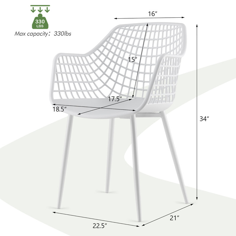 Ensemble de 4 chaises de salle à manger Artez, Blanc