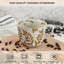 【Chaleur essentielle d'automne / hiver】 Ensemble de 2 tasses à café en céramique de conception artisanale, tasses en grès de 12 oz avec grandes poignées élégantes - parfaites pour le café au lait, le cappuccino, le moka et l'espresso. Œuvre d'art exquise, confort douillet.