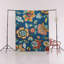 Tapis décoratif moderne à motif floral bleu-450841327