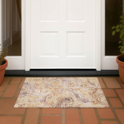 Tapis motif cachemire intérieur / extérieur lavable à la machine ACN2747
