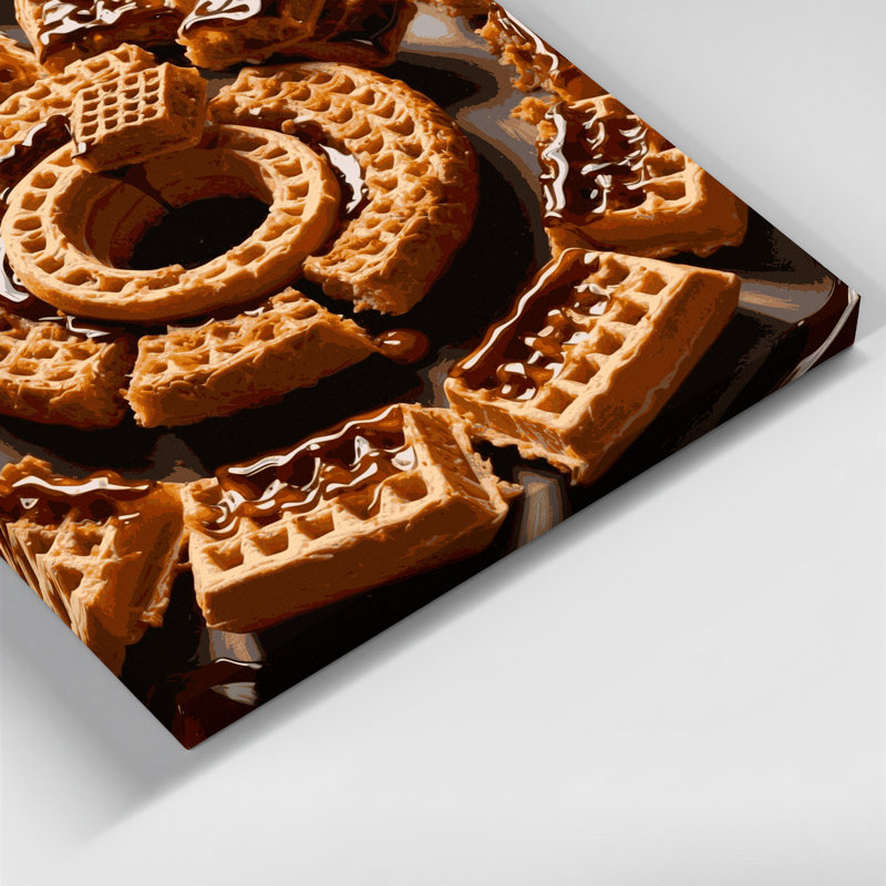 Art mural sur toile brun Desserts Stroopwafel, H 8 po x l 10 po