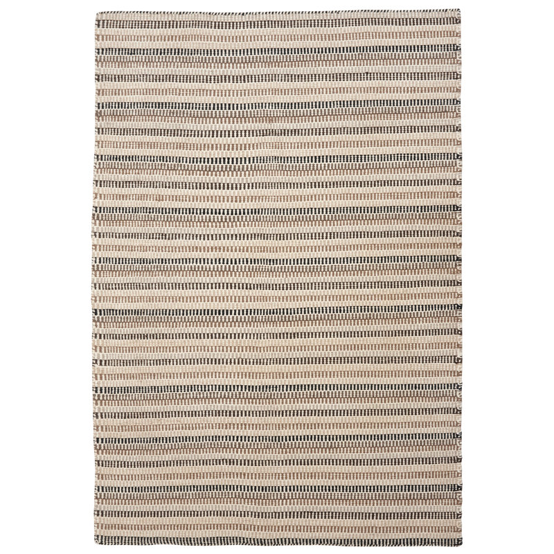 Ouasse Striped Wool Hand Woven Area Rug, Rectangle 170 x 240cm