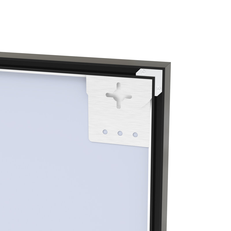 Miroir pleine grandeur surdimensionné en aluminium noir, 72 po x 48 po, idéal pour la salle de bain et le vestiaire, avec cadre mural pour accessoires, corps, plusieurs pièces d'application, haute qualité