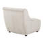 Chaise rembourrée sans accoudoirs courbée ivoire
