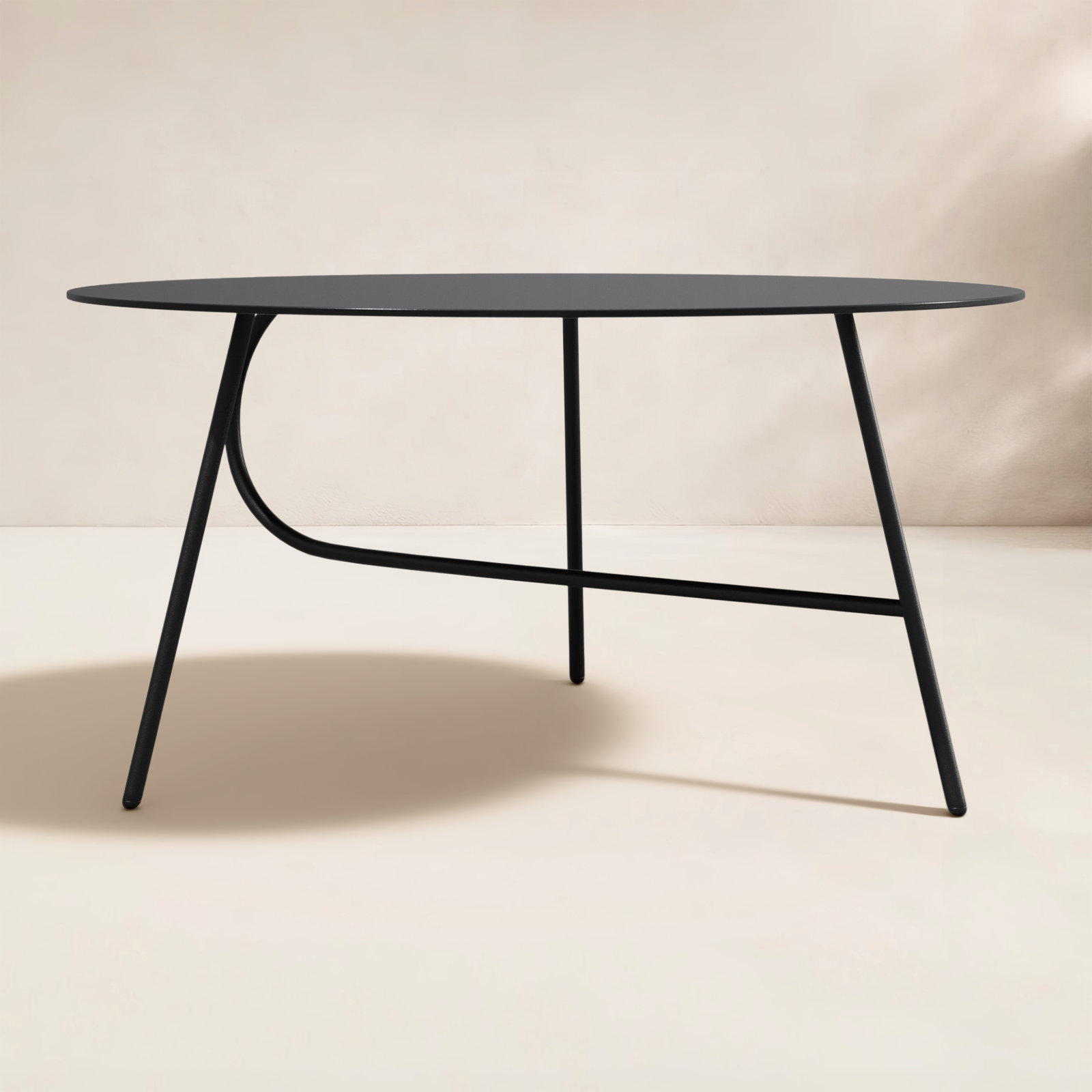 Abberton 28'' Outdoor Coffee Table, Black