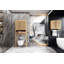 Armoire de rangement murale en bambou avec porte-serviettes pour salle de bain, salon, salle à manger et rangement