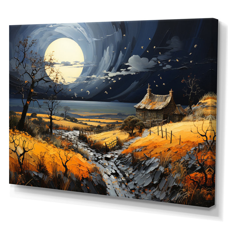 Patchwork de campagne Moody Skies I, H 24 po x l 32 po x P 1 po, Toile tendue