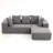Full Foam Compressed Sofa Set With 5 Throw Pillows-646341158