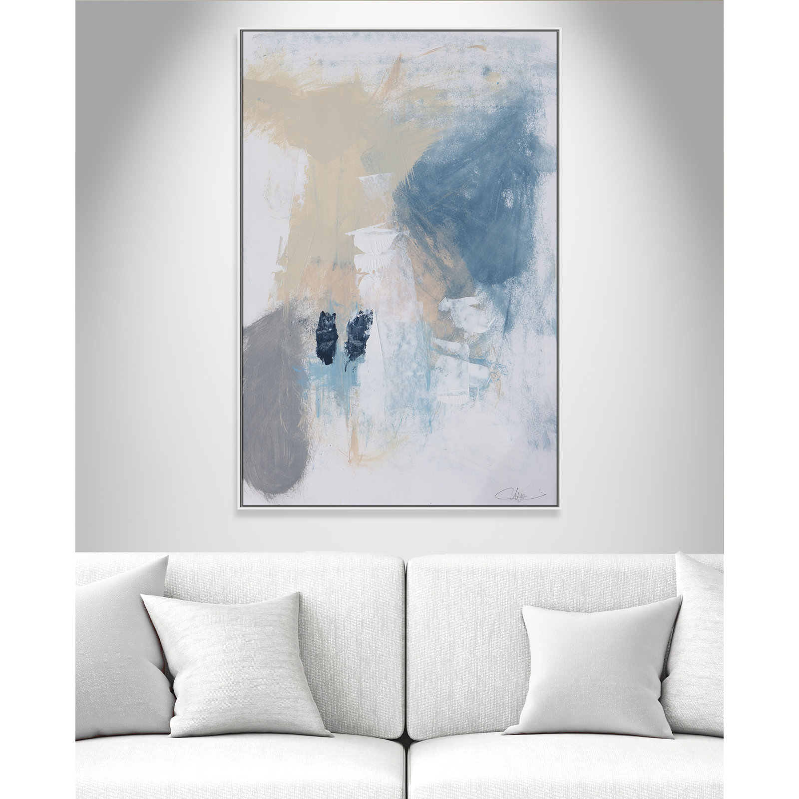 Runa "Coastal Carnival II" Print, White Floater Framed Canvas, No Mat, 61.5" H x 41.5" W x 2" D