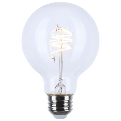 6 Watt G25 LED Reminiscent Flex Gray Coil Filament E26 3000K 120 Volt