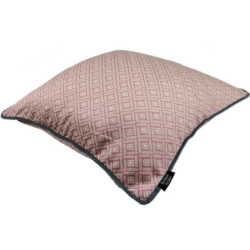 Hudepohl Geometric Square Cushion Cover, 49 x 49cm, Blush