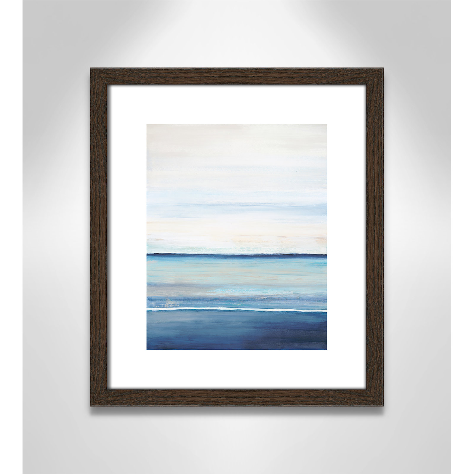 Distant Whispers by Filippo Ioco - Painting Print, Walnut Wood Framed Paper, 15" H x 13" W x 0.75" D