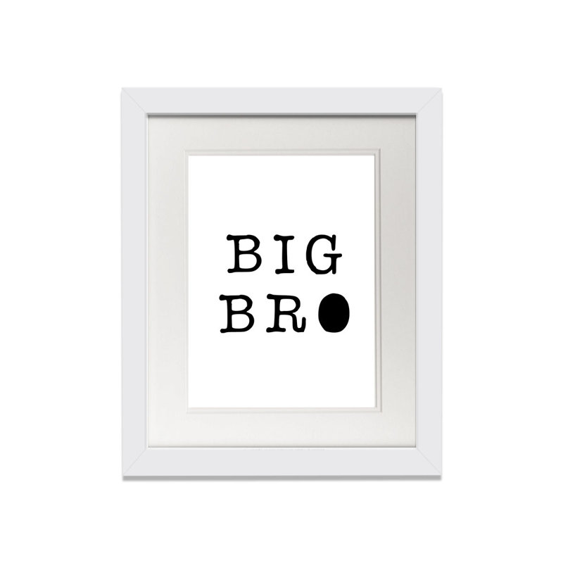 «Big Bro», art encadré, H 14 po x l 11 po x P 1 po