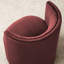 Fauteuil d'appoint demi-tonneau en velours avec roulettes-2076944054