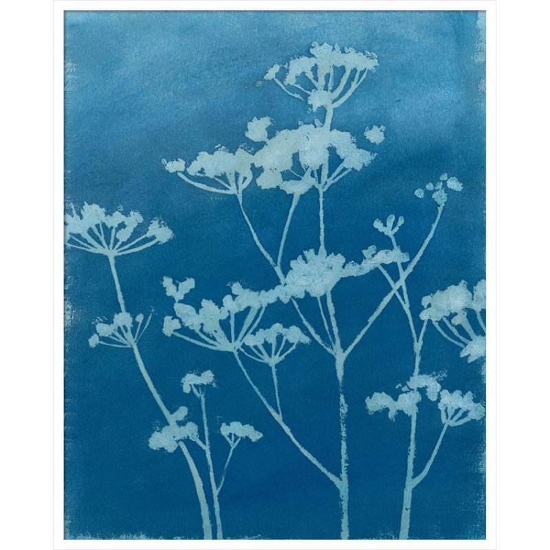 «Indigo Print II» par Megan Meagher, impression sur bois encadrée, H 41 po x l 33 po