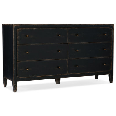 Ciao Bella Six-Drawer Dresser- Speckled Gray