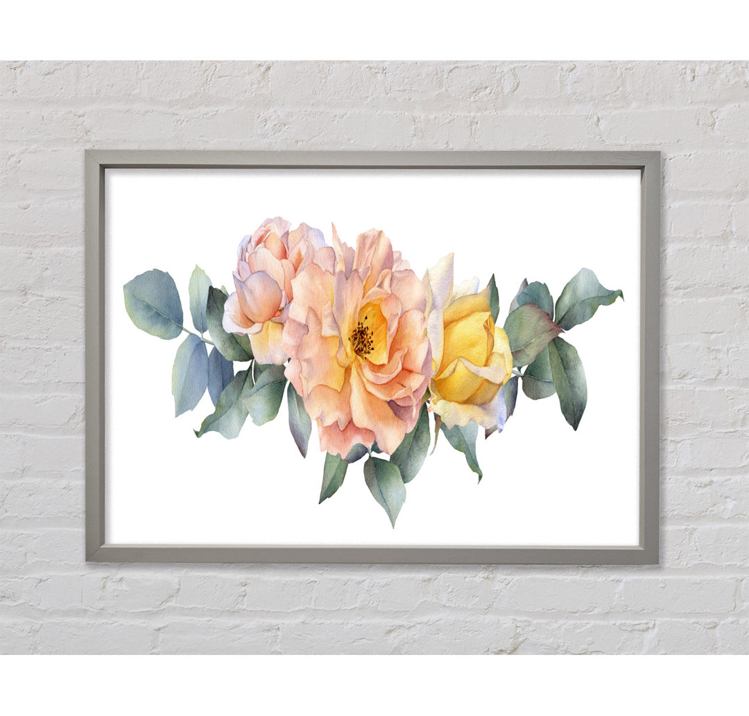 The Blush Pink Rose - Einzelner Bilderrahmen Kunstdrucke auf Leinwand