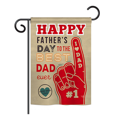Drapeau de jardin en polyester 19 x 13 po Lee Best Dad Ever