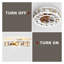 Ventilateur de plafond moderne en cage avec lumières et télécommande, ventilateur de plafond à DEL réversible à 6 vitesses, ventilateur de plafond blanc semi-encastré avec 4 ampoules à DEL incluses-121869849
