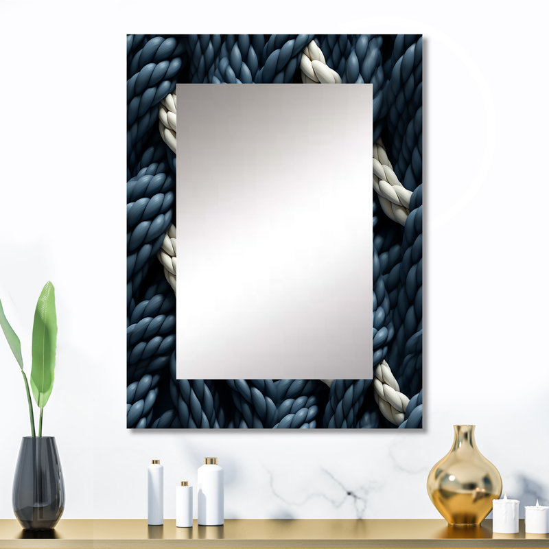 Viverette - Blue Wall Mirror Decor, 32 po x 24 po