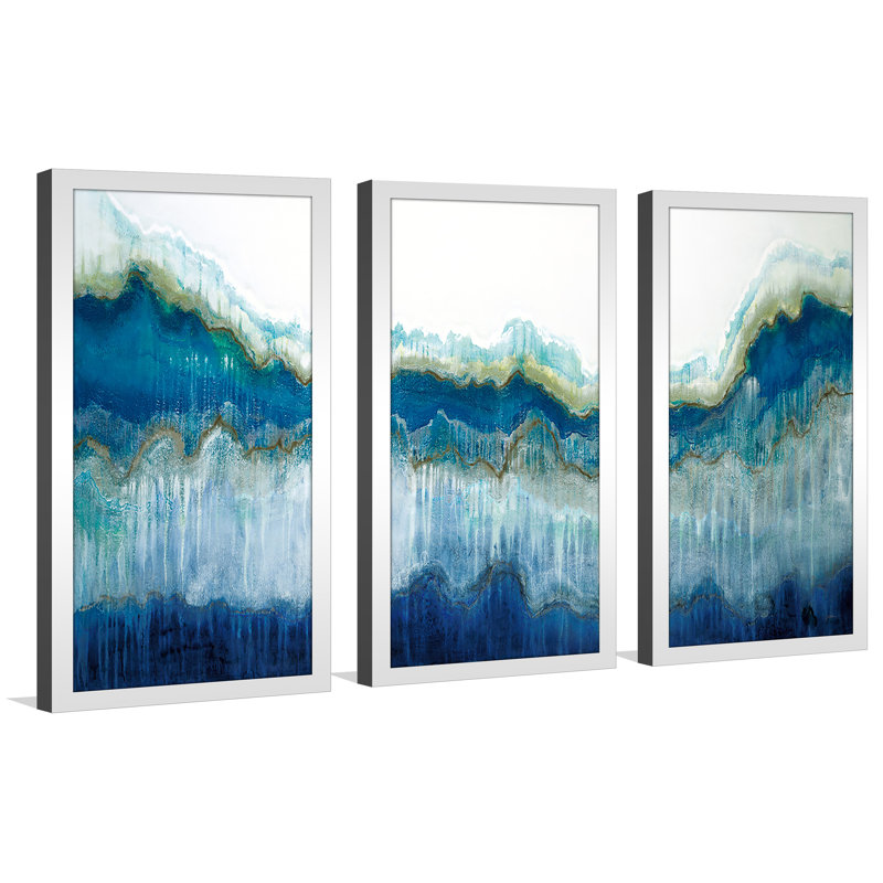 3 Piece Single Picture Frame Painting, 33.5" H x 52.5" W x 1" D