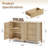 Fluted Storage Cabinet 2 Door with Drawer & Adjustable Shelf-1887966491